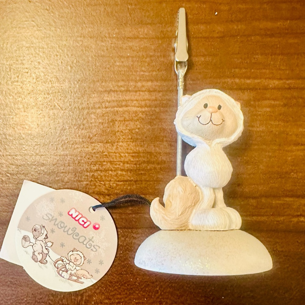 NWT NICI Snowcats Handmade Photo / Note Holder